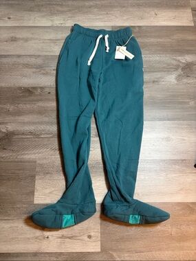 Feejays Teal Fleece Bottoms with Footies - Unbranded